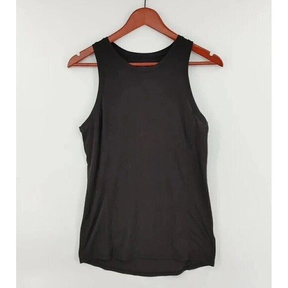 Athleta Tank Top Womens XS Black Back-Cutout Light Basic Soft Shirt Athleisure - Picture 1 of 9